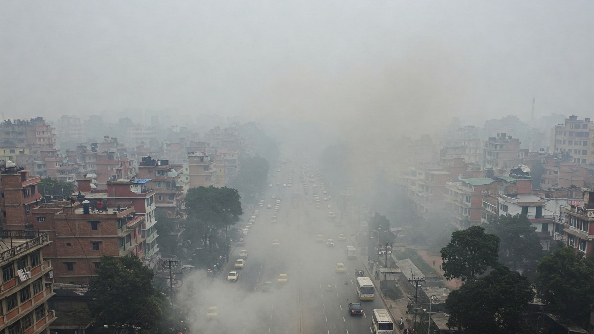 AI generated photo of Kathmandu during Air Pollution